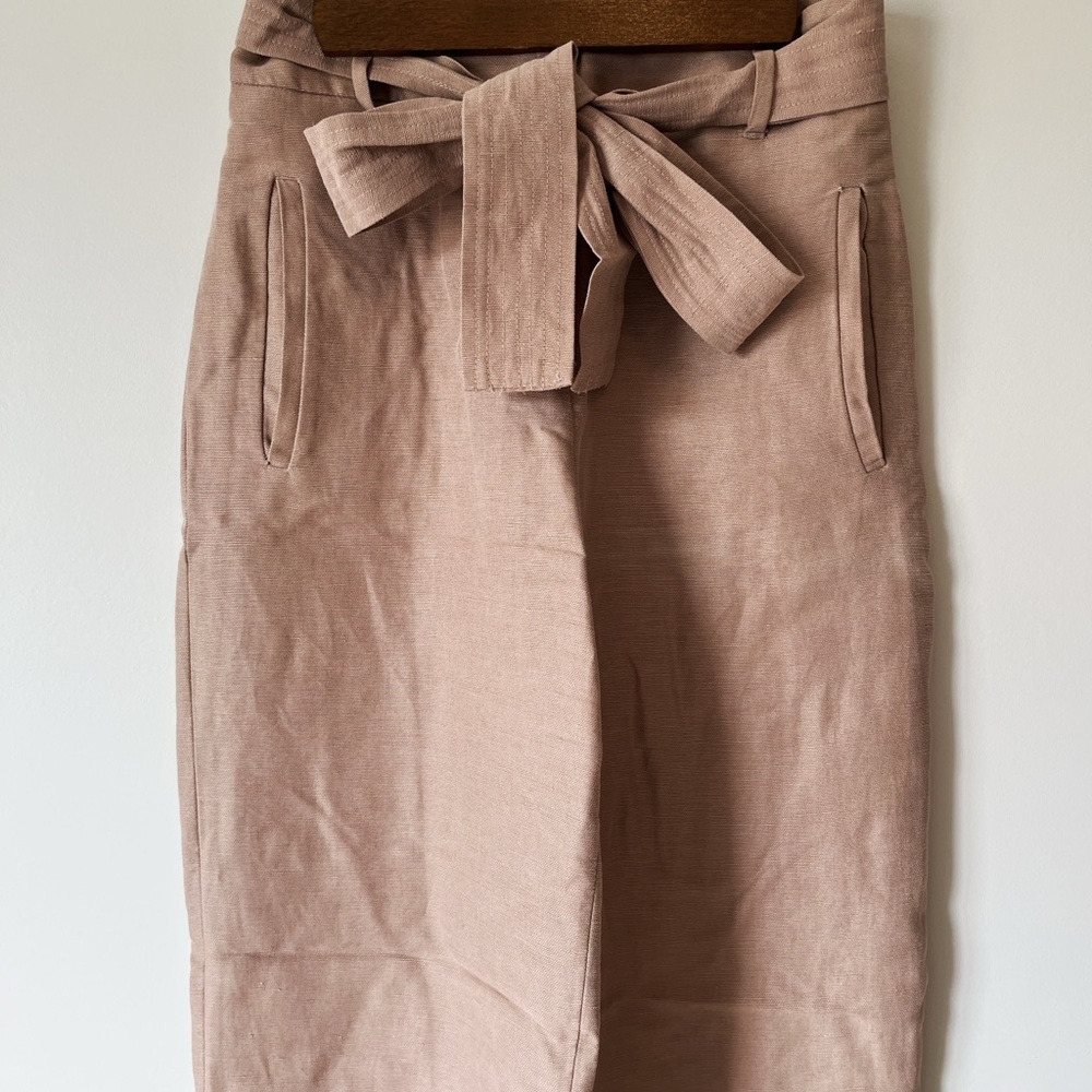 Wilfred Pink Paperbag Pants with Bow.